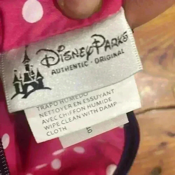 Disney Parks Minnie Mouse Wristlet Navy/Pink Stripe Pouch Purse - Picture 7 of 7